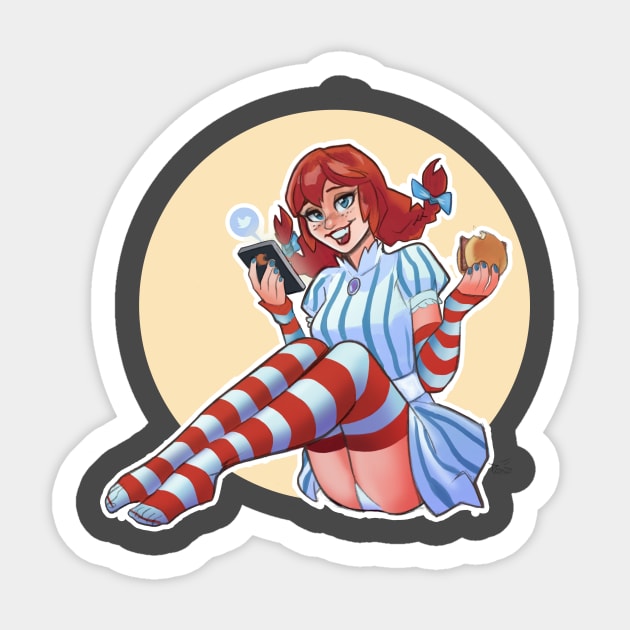 Smug Wendy Sticker by HaloSenpai